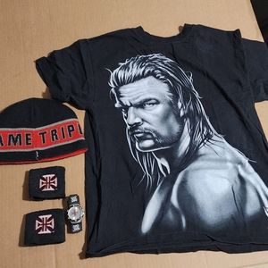 Wwe Triple H shirt, wristbands, watch, hat